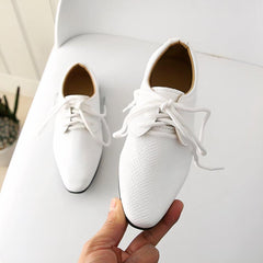 Wedding loafers for boys, White