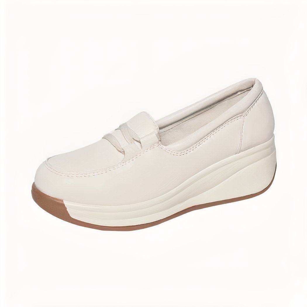 Women's breathable wedge loafers