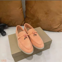Women's British suede loafer, Pink