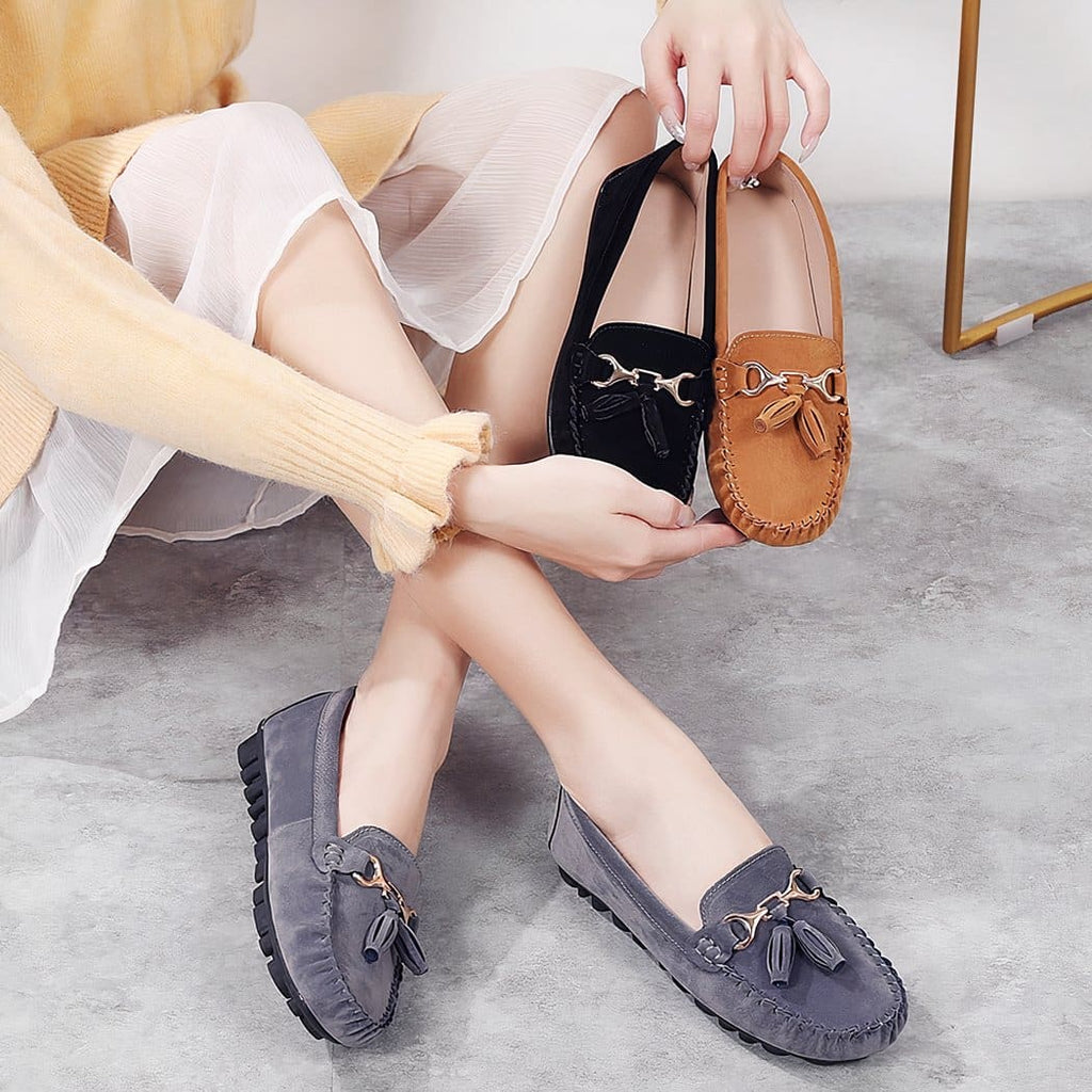 Women's casual suede loafers