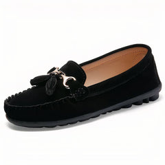 Women's casual suede loafers, Black