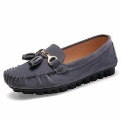 Women's casual suede loafers, Grey