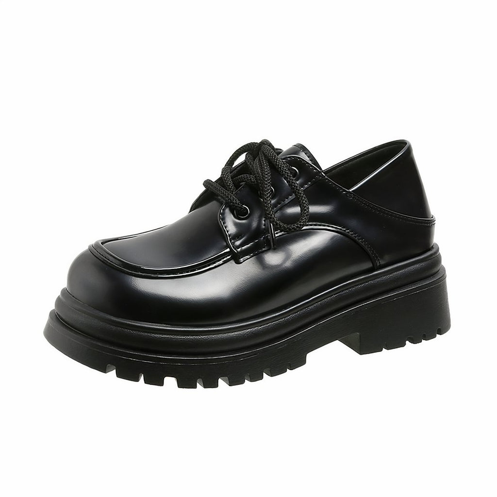 Women's lace-up platform loafers
