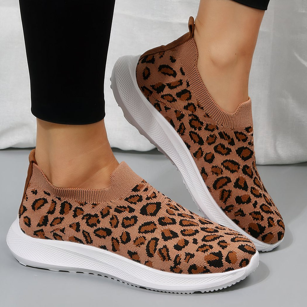 Women's leopard-print sport loafers