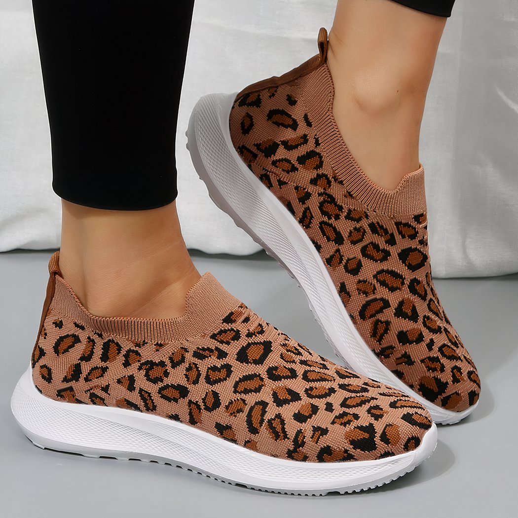 Women's leopard-print sport loafers
