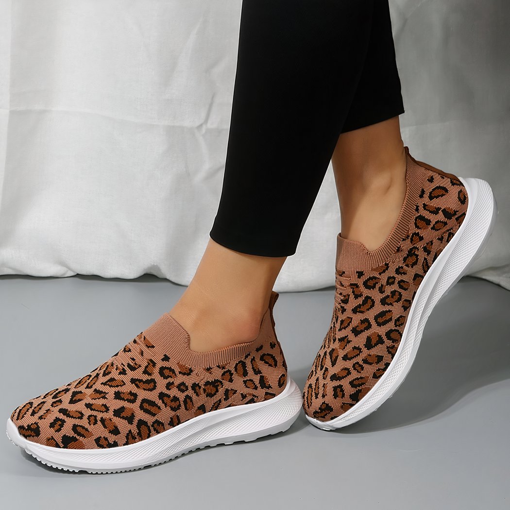 Women's leopard-print sport loafers