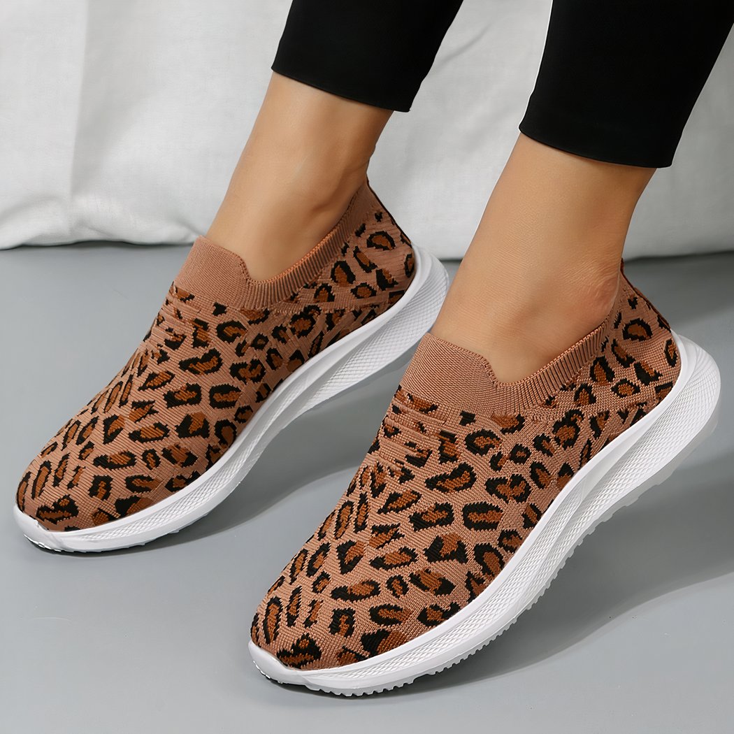 Women's leopard-print sport loafers