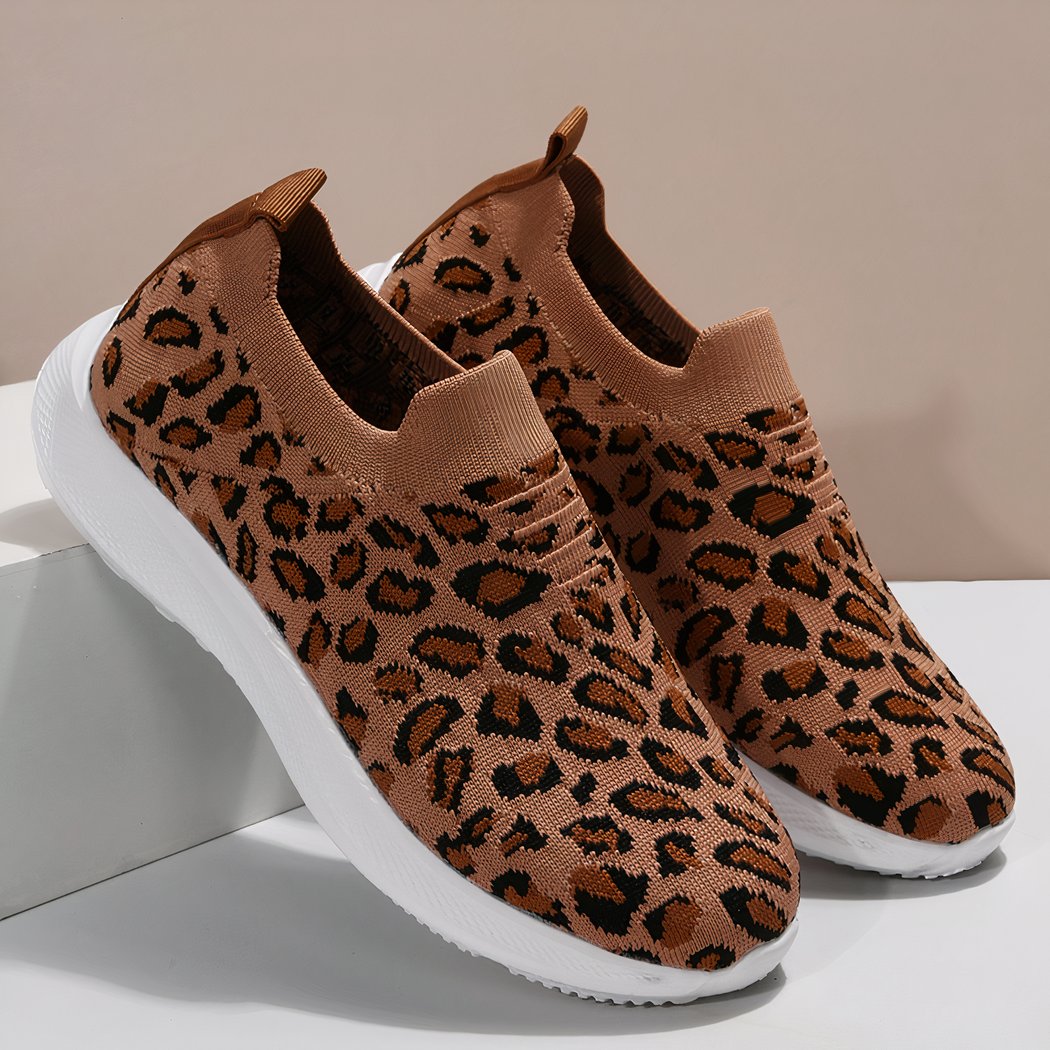 Women's leopard-print sport loafers