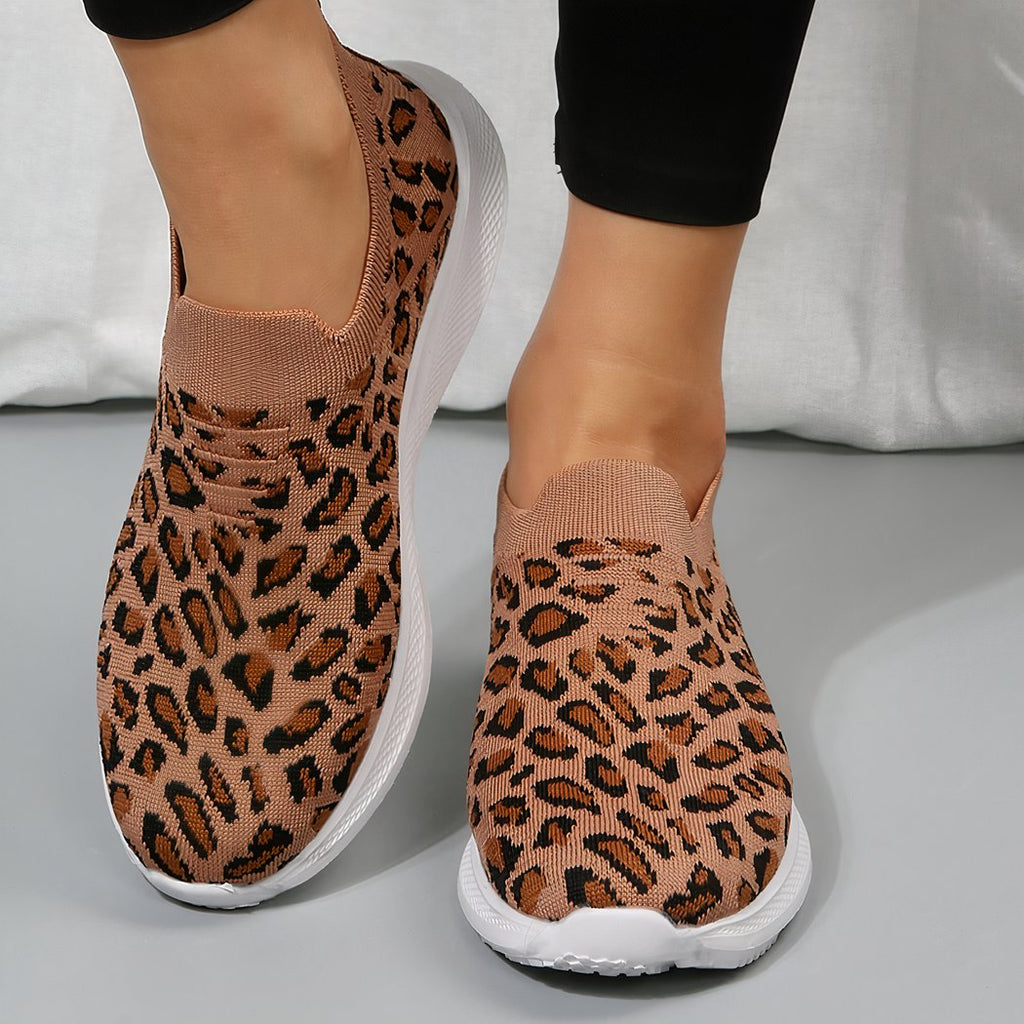Women's leopard-print sport loafers