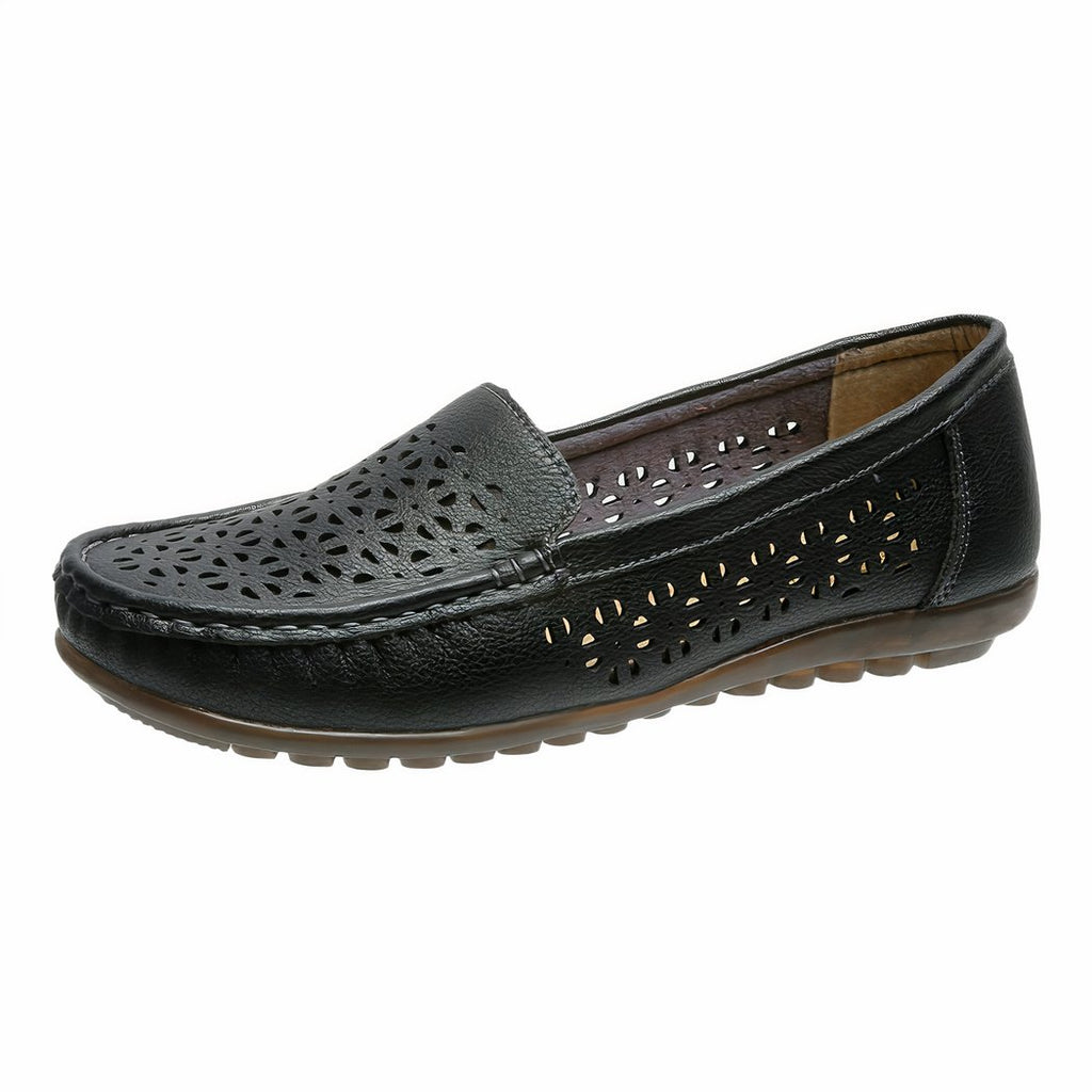 Women's openwork loafers with soft soles