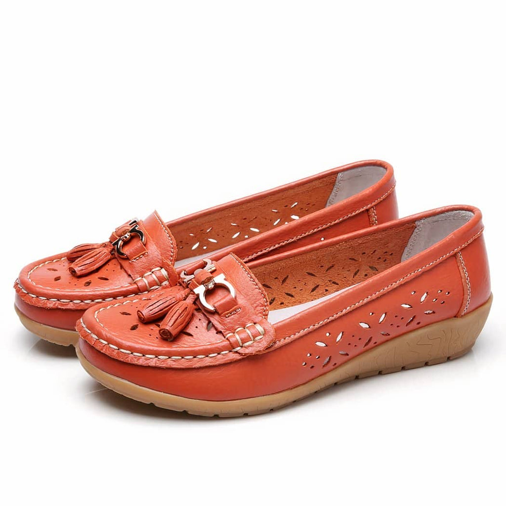 Women's openwork summer loafers