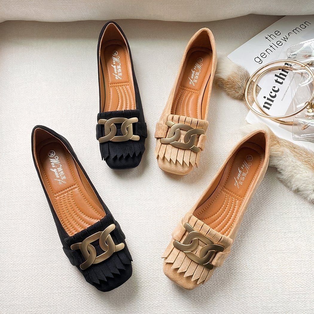 2 pairs of women's tassel loafers