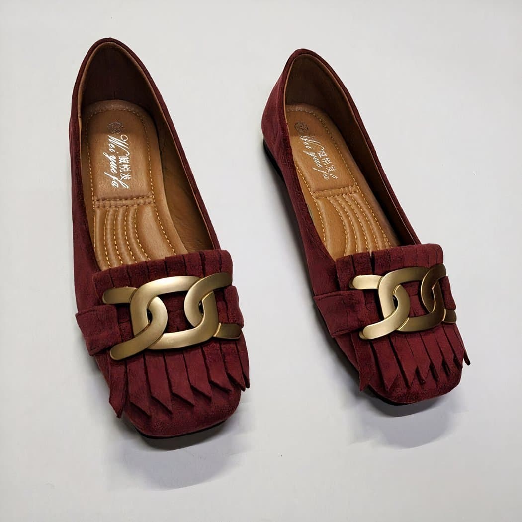 Women's retro fringe loafers