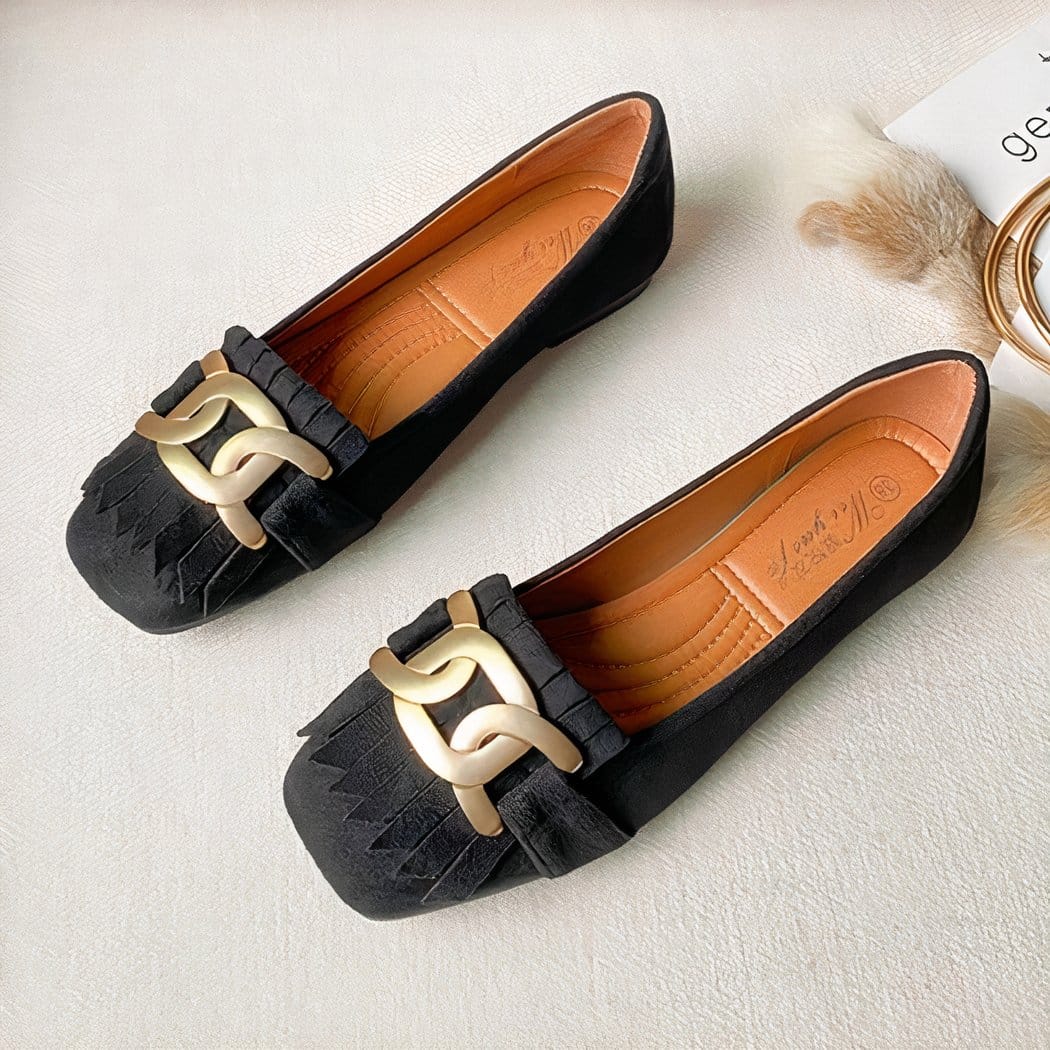 Women's retro fringe loafers