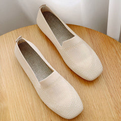 Women's soft mesh loafers, White