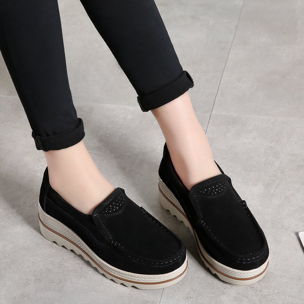 Women's spring wedge loafers