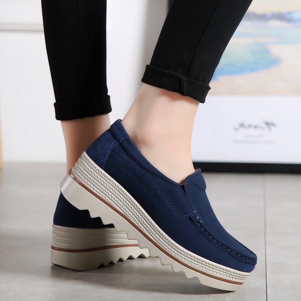 Women's spring wedge loafers