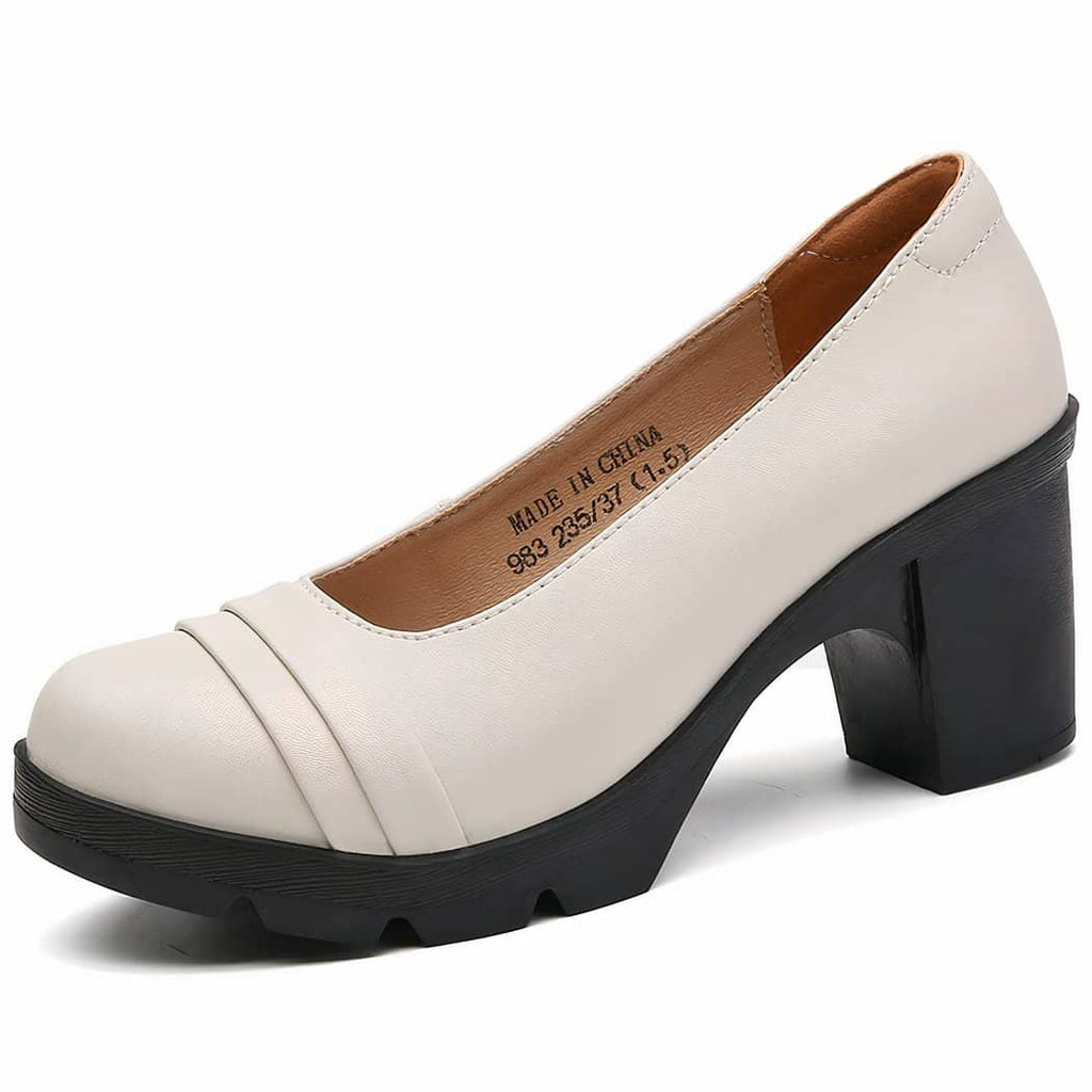 Women's summer loafers with heels