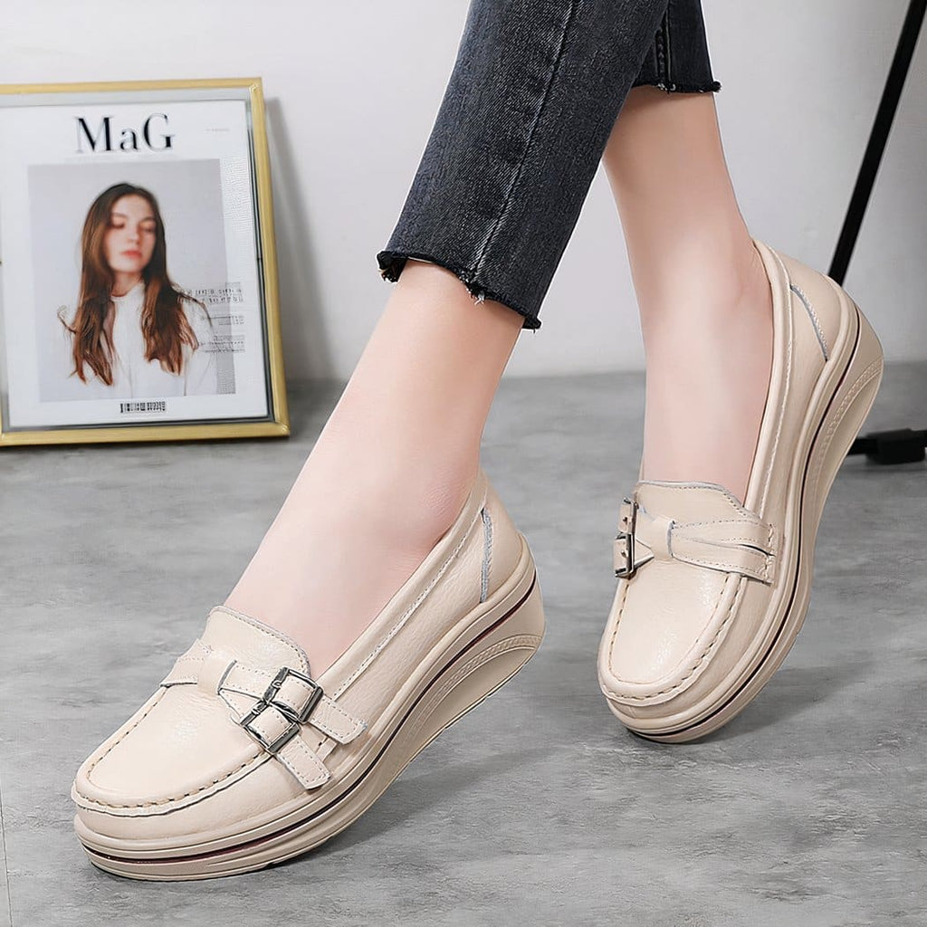 Women's thick-soled casual loafers