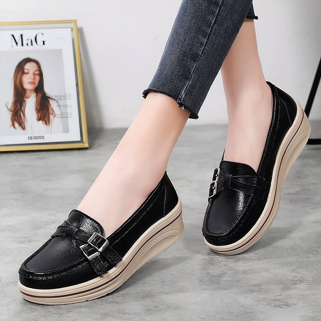 Women's thick-soled casual loafers