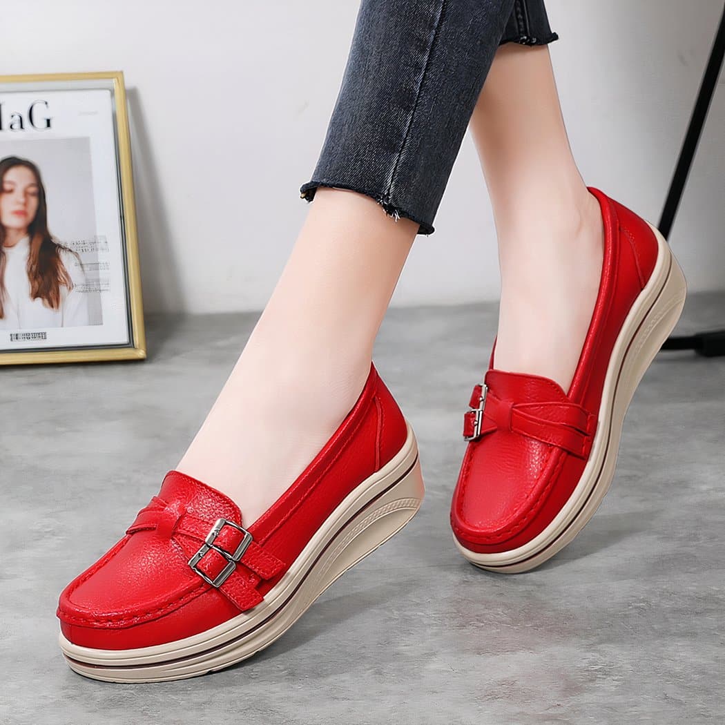Women's thick-soled casual loafers