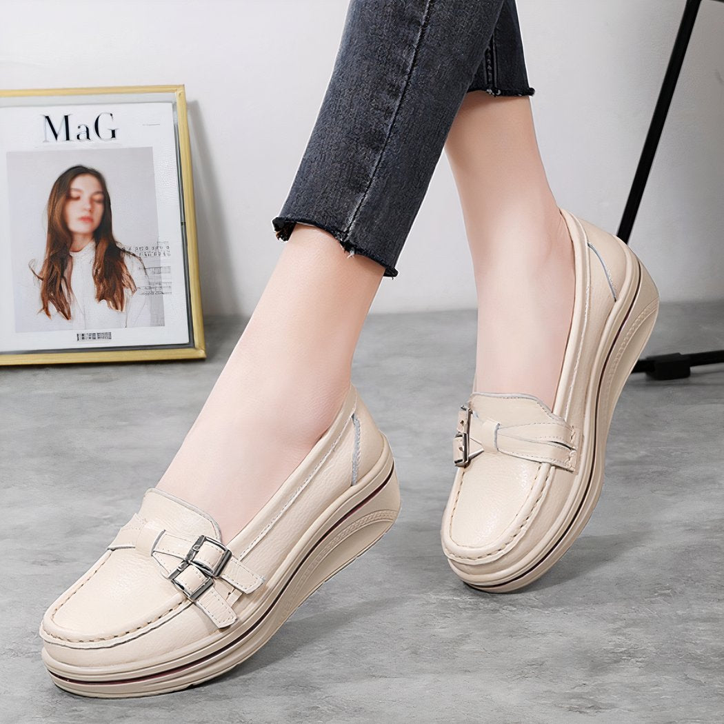 Women's thick-soled casual loafers