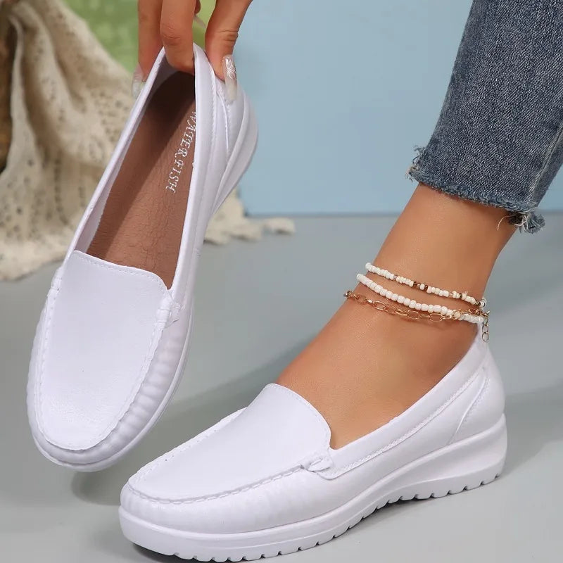 Women's comfort loafers with soft sole in Black, detail view