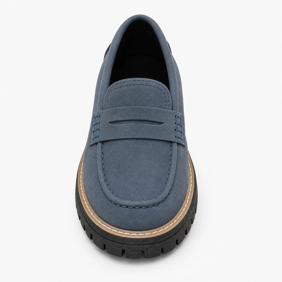 Women's platform loafers with lug sole, view 1