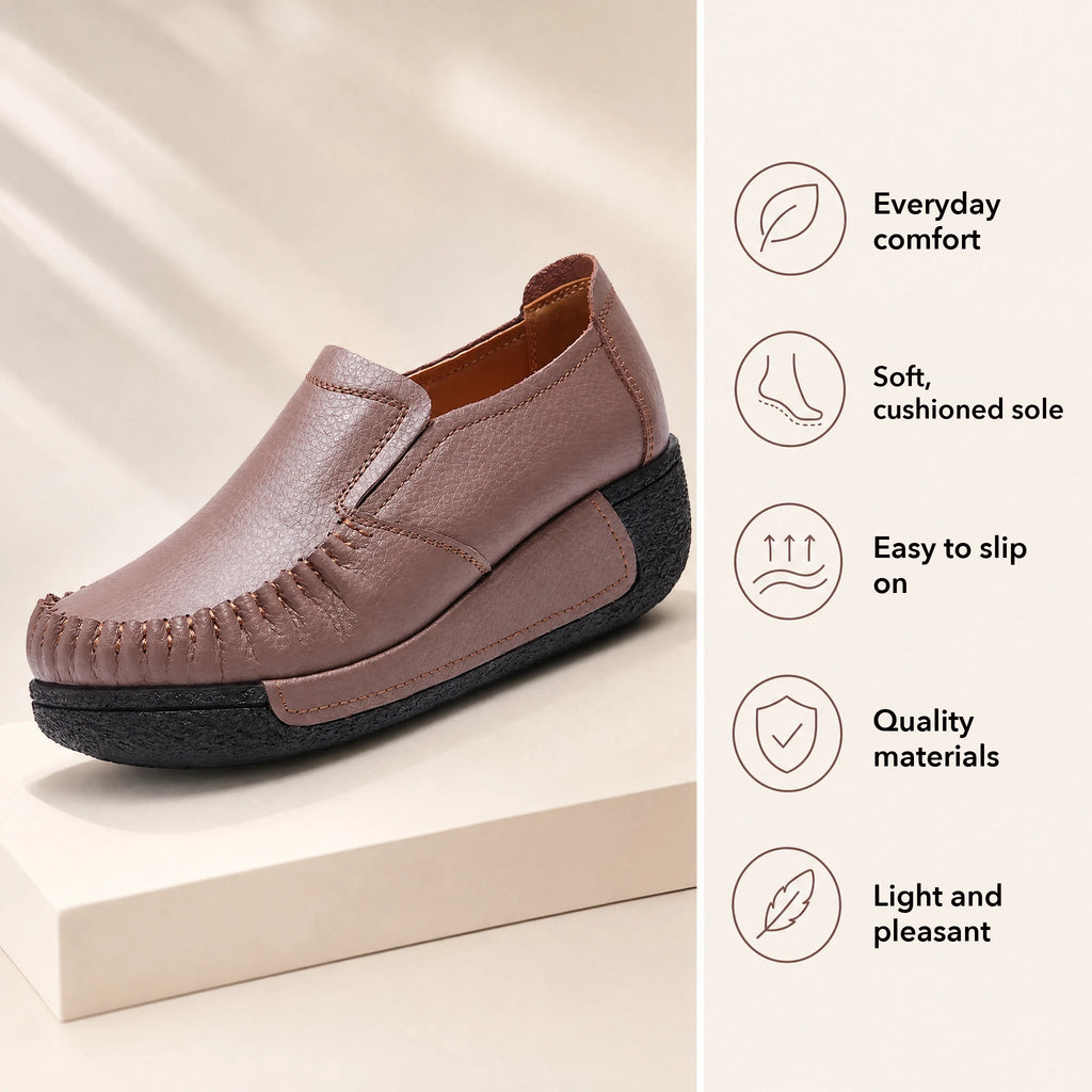 Black smooth leather loafer