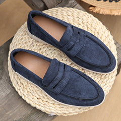Women's Strap Loafer with Contrasting White Sole, Navy