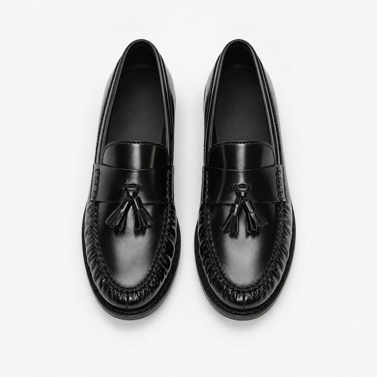 Women's Tassel Loafers with Fringe and Glossy Finish - view 5