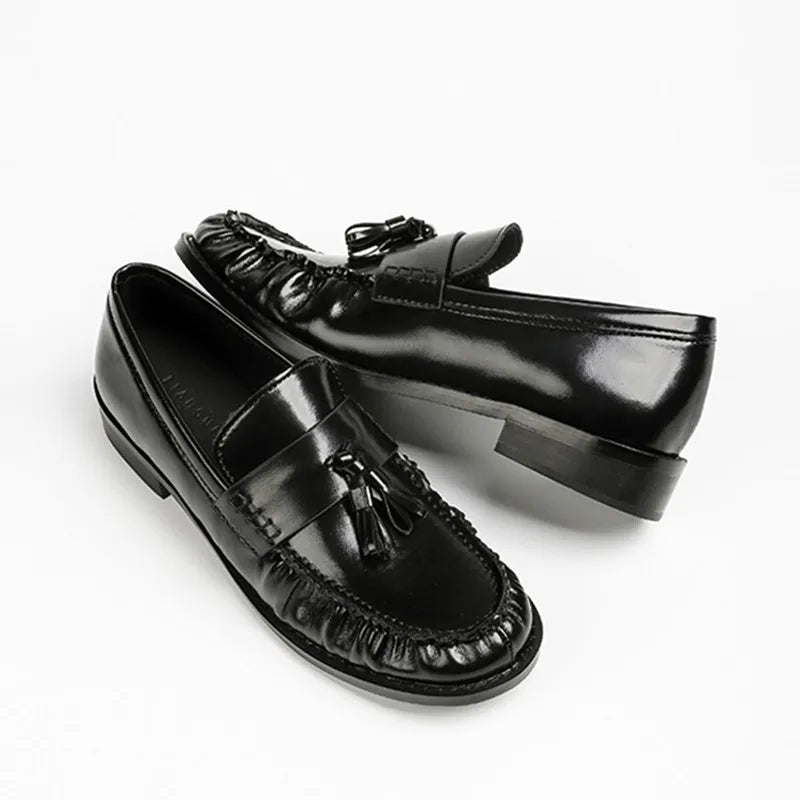 Women's Tassel Loafers with Fringe and Glossy Finish - view 7