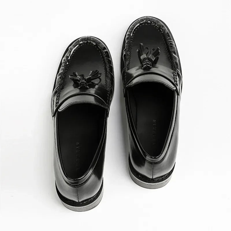 Women's Tassel Loafers with Fringe and Glossy Finish - view 8
