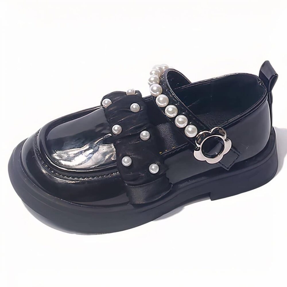 Beaded faux leather moccasins for girls - Image 6
