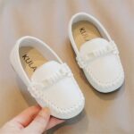 Casual leather moccasins for boys