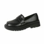 British-style leather moccasins for boys