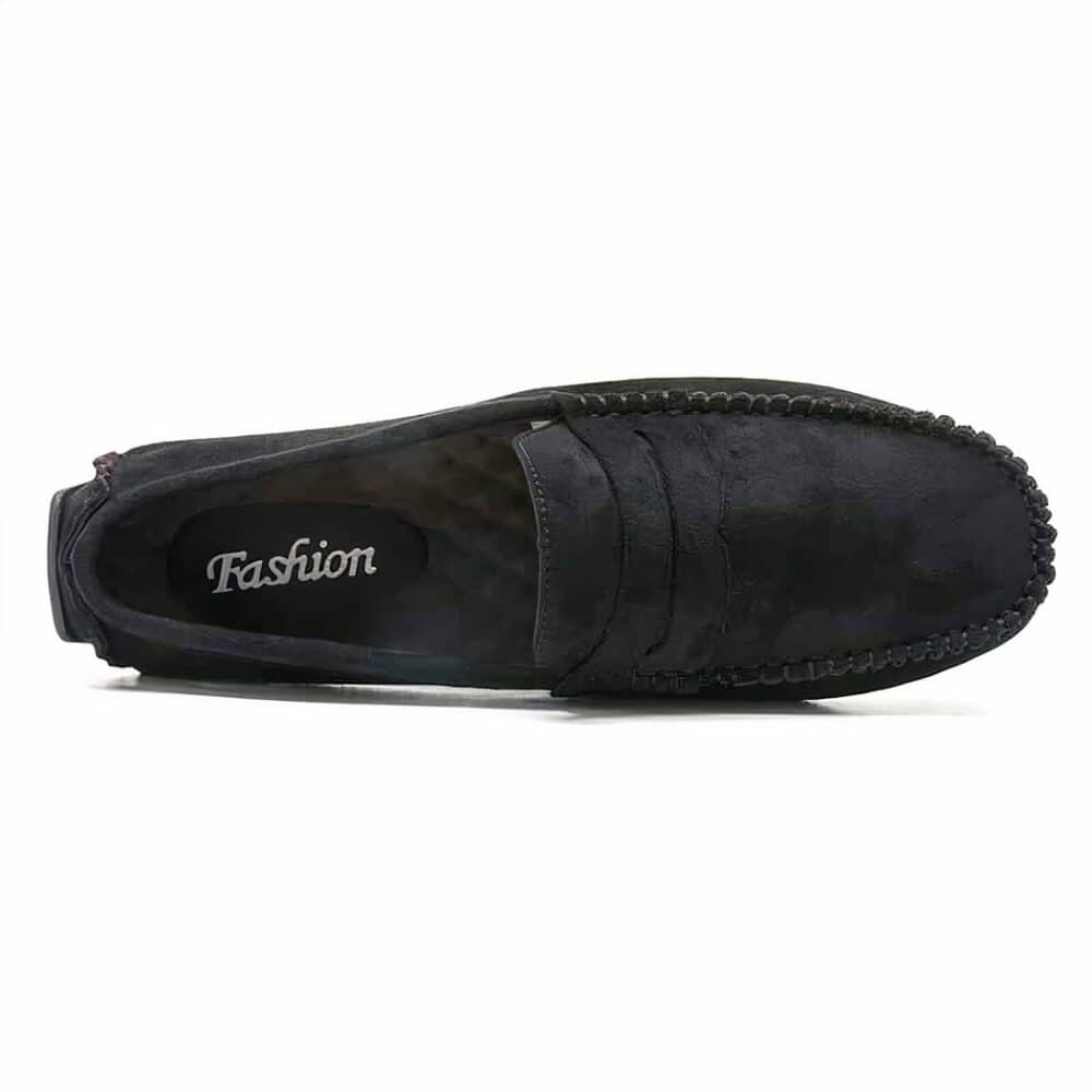 Breathable synthetic suede loafers for men - Image 2