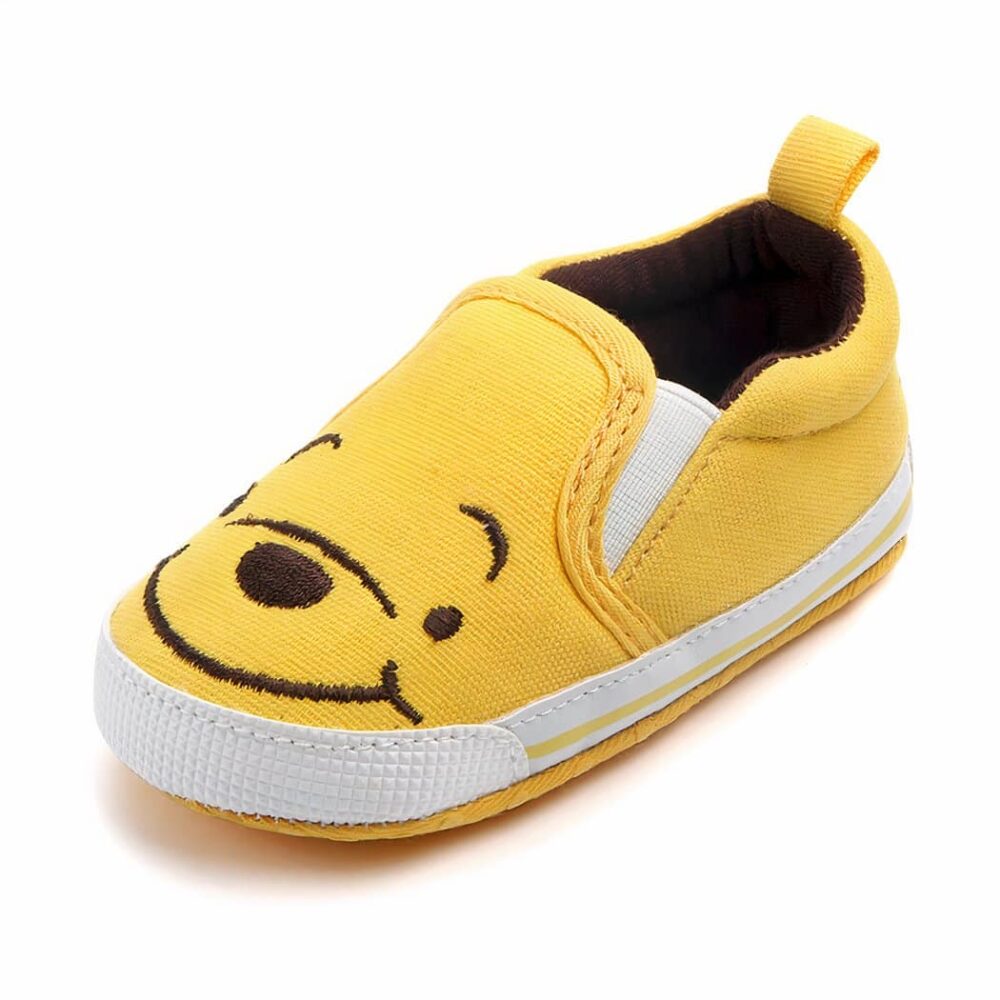 Canvas baby moccasins with cartoon icons - Image 2