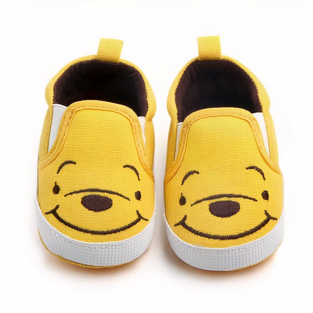Canvas baby moccasins with cartoon icons - Image 5