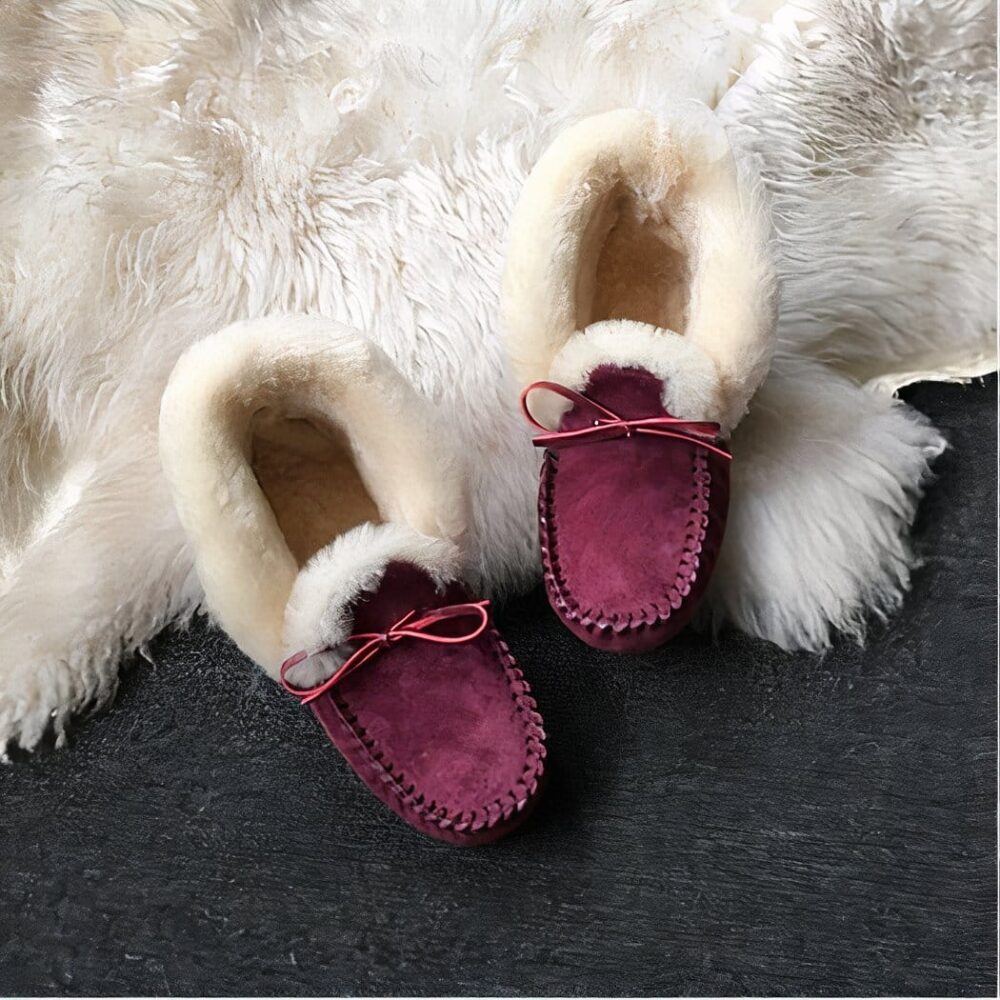 Indian winter moccasins in lined suede - Image 5
