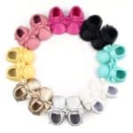 several colors for baby moccasins