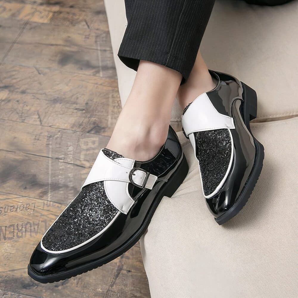 Luxury glitter patent loafers for men - Image 7