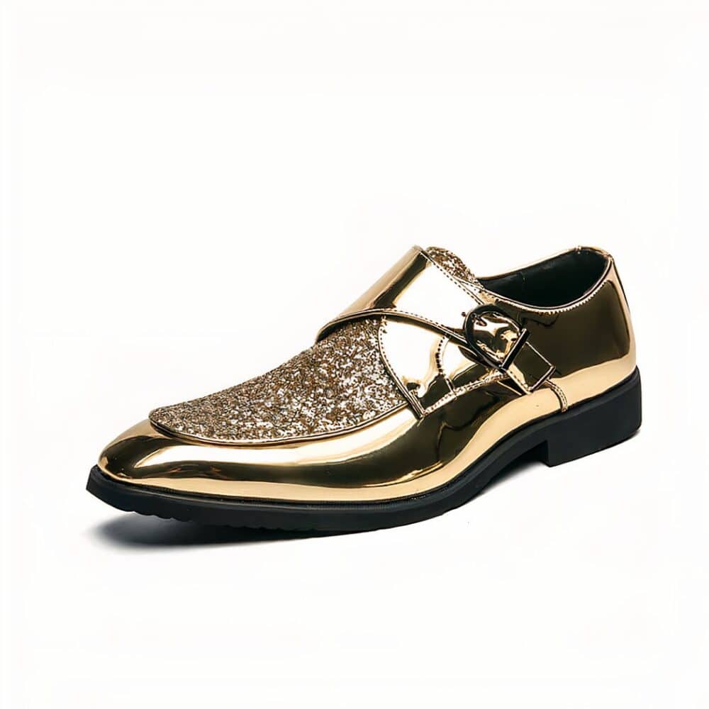 Luxury glitter patent loafers for men - Image 4