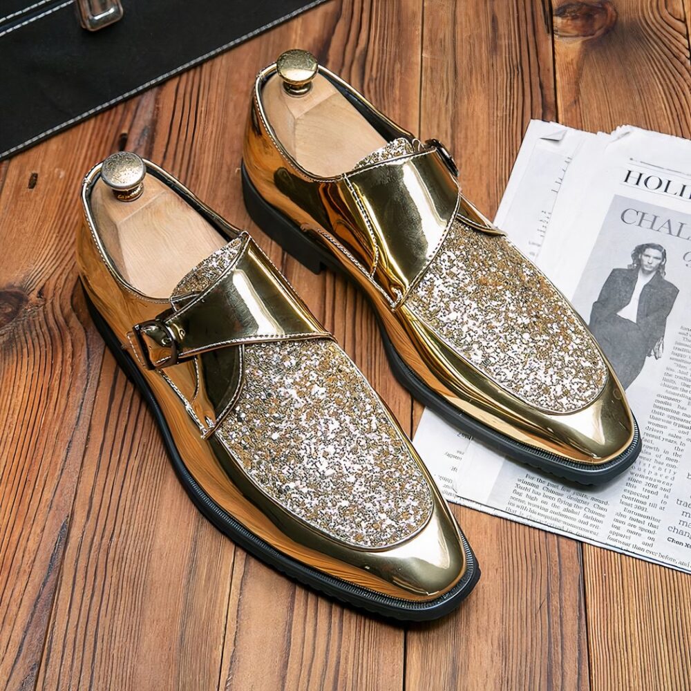 Luxury glitter patent loafers for men - Image 2