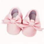 pink bow moccasin