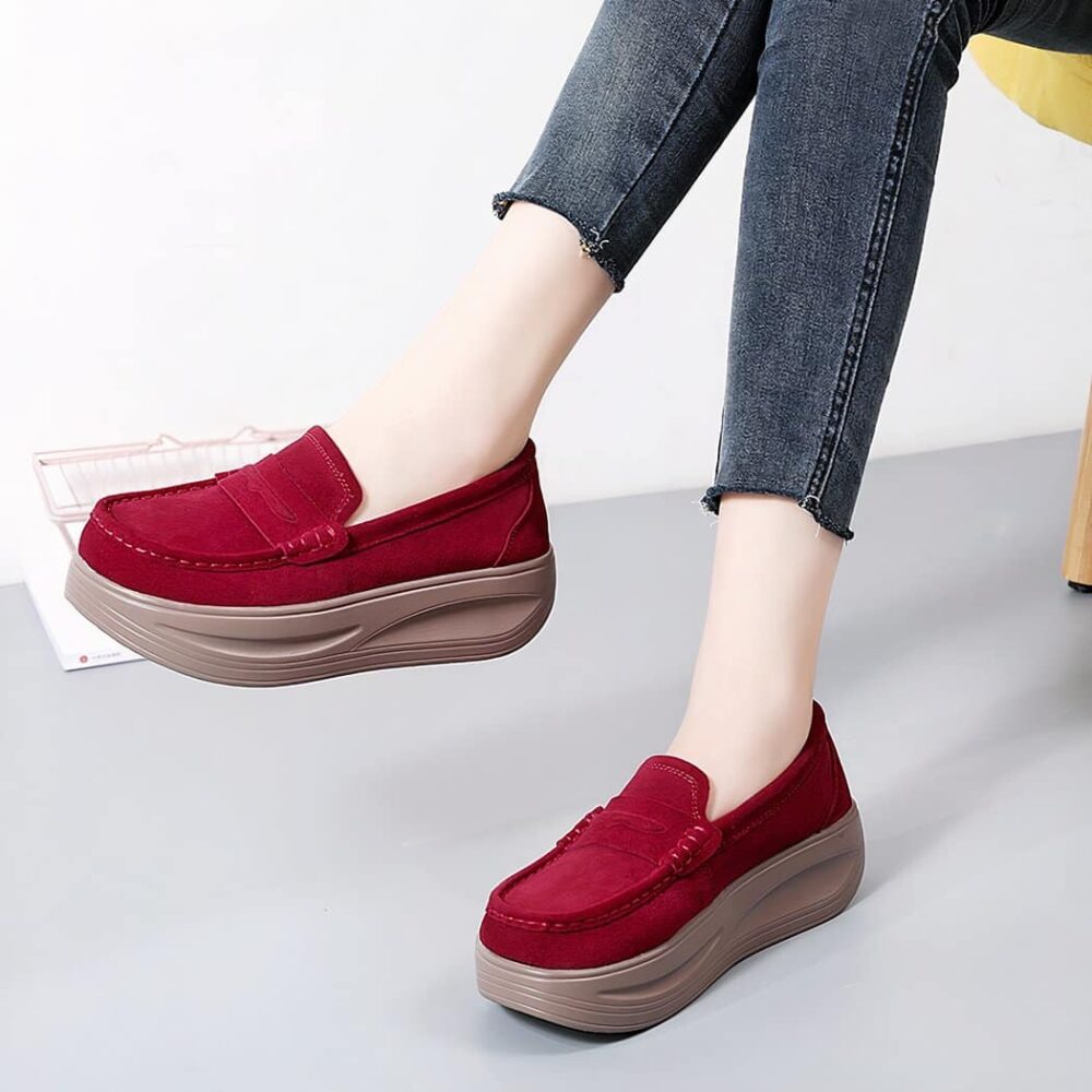 Platform and suede loafers for women - Image 4