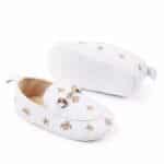 baby white star moccasin