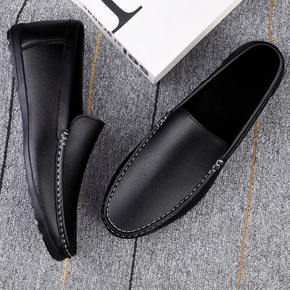 Super-lightweight synthetic leather loafers for men - Image 6