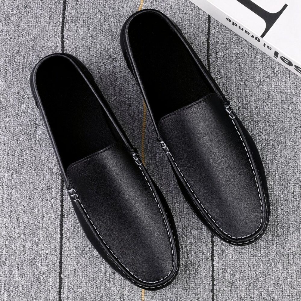 Super-lightweight synthetic leather loafers for men - Image 5