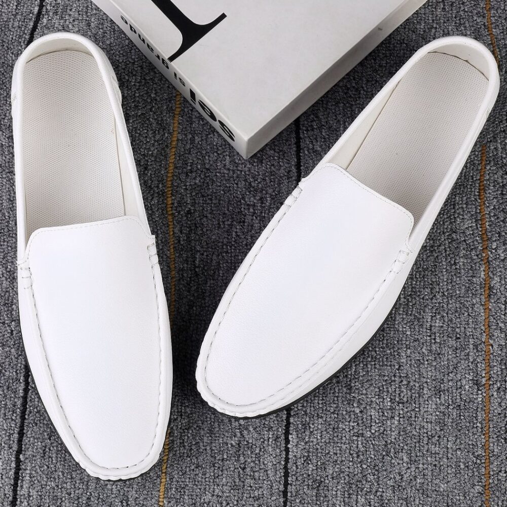 Super-lightweight synthetic leather loafers for men - Image 4